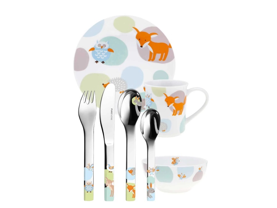 MEPRA S.P.A. Woody, set 7 stoviglie per bambini