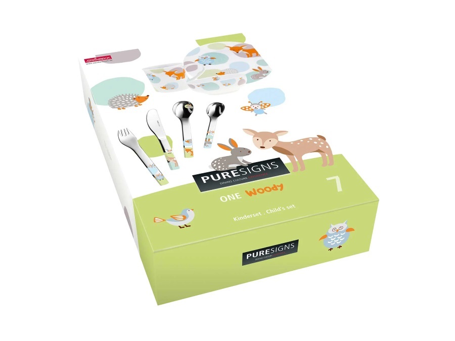 MEPRA S.P.A. Woody, set 7 stoviglie per bambini