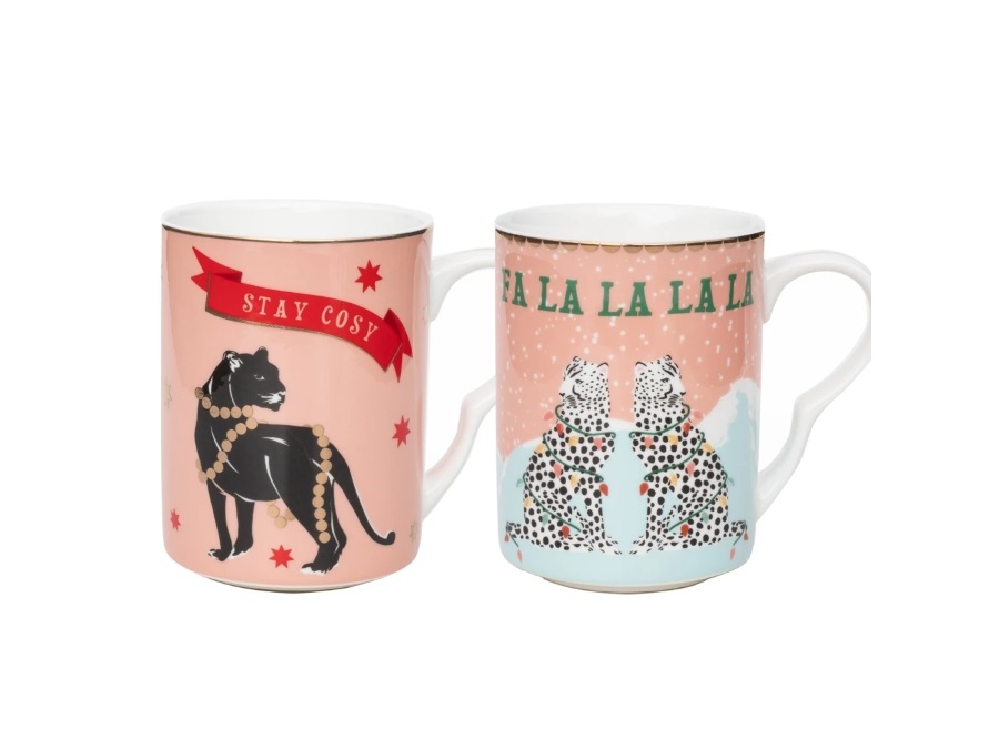 YVONNE ELLEN LONDON Xmas set 2 mug large 360 ml gb