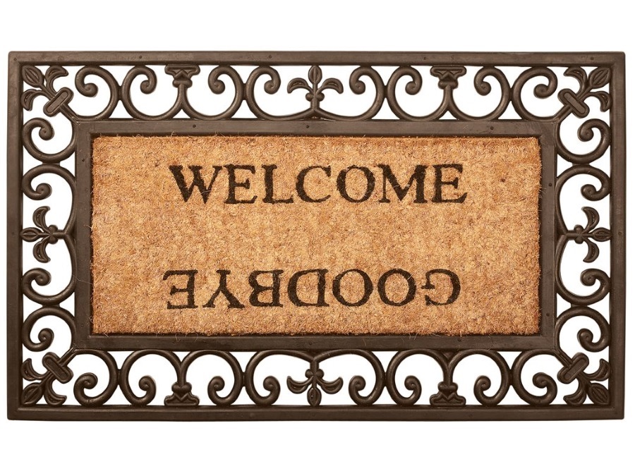 ESSCHERT DESIGN Zerbino gomma welcome e goodbye